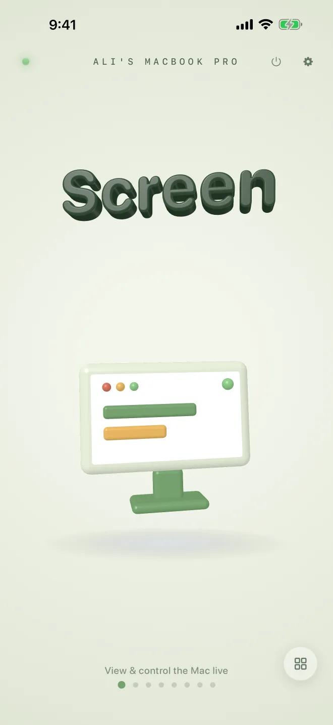 The companion home screen in the Forest world